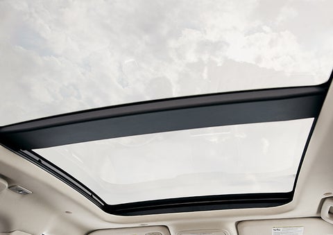 The available panoramic Vista Roof® is shown from inside a 2023 Lincoln Corsair® SUV. | Gates Lincoln in Richmond KY