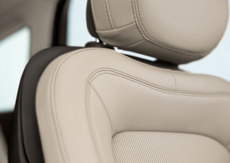 Fine craftsmanship is shown through a detailed image of front-seat stitching. | Gates Lincoln in Richmond KY