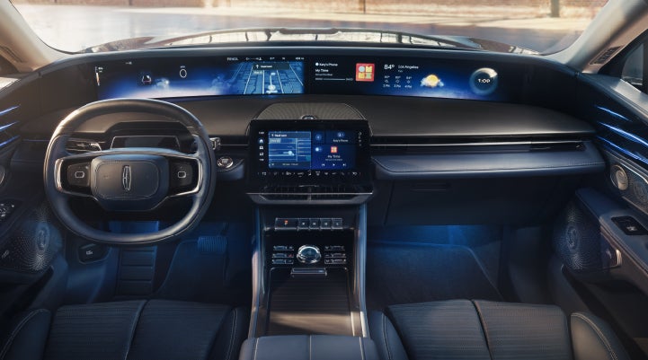 A large panoramic display is shown on the dashboard of a 2026 Lincoln Nautilus® SUV | Gates Lincoln in Richmond KY